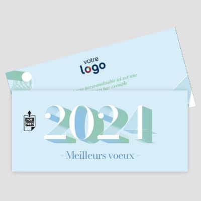 Carte Les Voeux Du Nouvel An 2024 : Envoyer une vraie Carte De